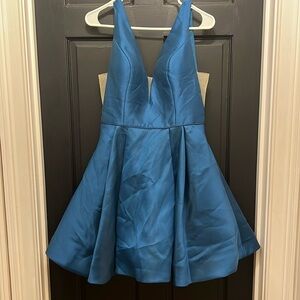 Sherri Hill blue short formal mini dress size 10